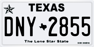 TX license plate DNY2855