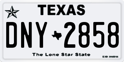 TX license plate DNY2858