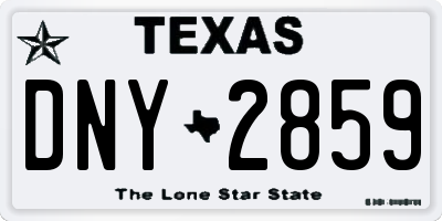 TX license plate DNY2859