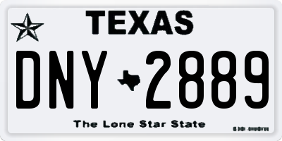 TX license plate DNY2889
