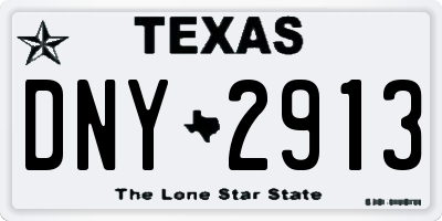 TX license plate DNY2913