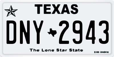 TX license plate DNY2943