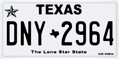 TX license plate DNY2964
