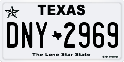 TX license plate DNY2969