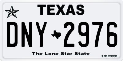 TX license plate DNY2976