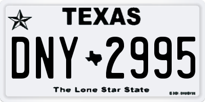 TX license plate DNY2995