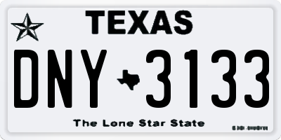 TX license plate DNY3133