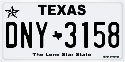 TX license plate DNY3158