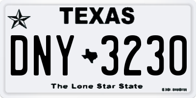 TX license plate DNY3230