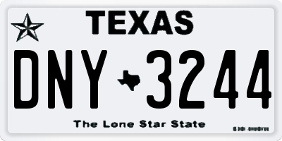 TX license plate DNY3244