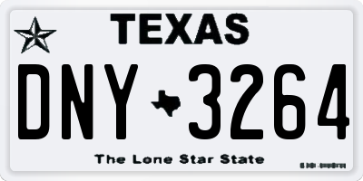 TX license plate DNY3264