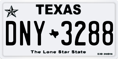TX license plate DNY3288