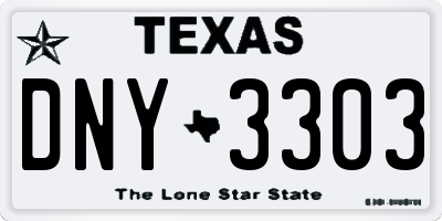TX license plate DNY3303