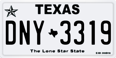 TX license plate DNY3319
