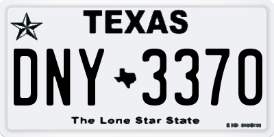 TX license plate DNY3370
