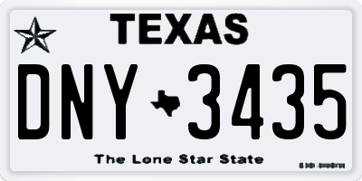 TX license plate DNY3435