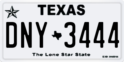 TX license plate DNY3444