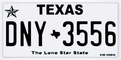 TX license plate DNY3556