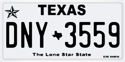 TX license plate DNY3559