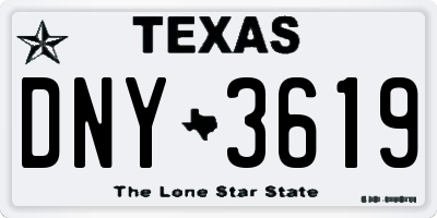 TX license plate DNY3619