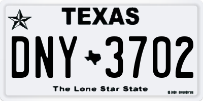 TX license plate DNY3702