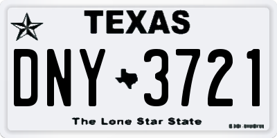 TX license plate DNY3721