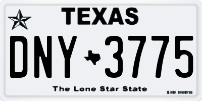 TX license plate DNY3775