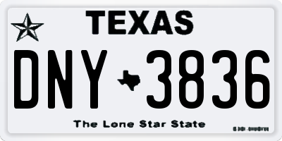 TX license plate DNY3836