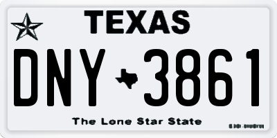 TX license plate DNY3861