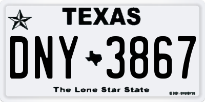 TX license plate DNY3867