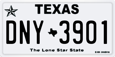 TX license plate DNY3901