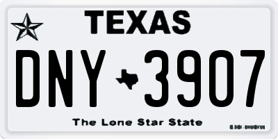 TX license plate DNY3907