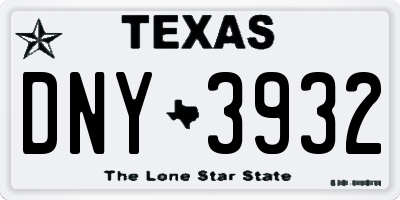 TX license plate DNY3932