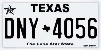 TX license plate DNY4056