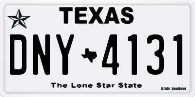 TX license plate DNY4131