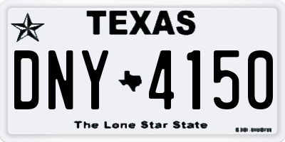 TX license plate DNY4150