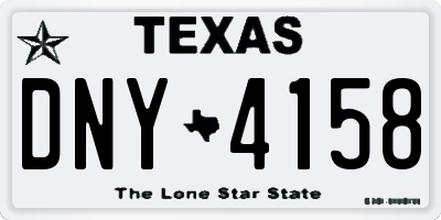 TX license plate DNY4158