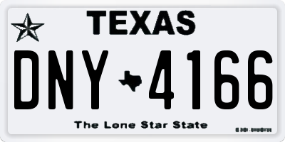 TX license plate DNY4166