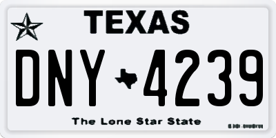 TX license plate DNY4239