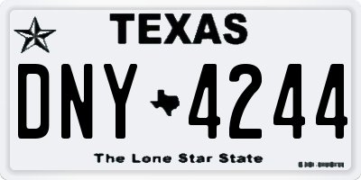 TX license plate DNY4244