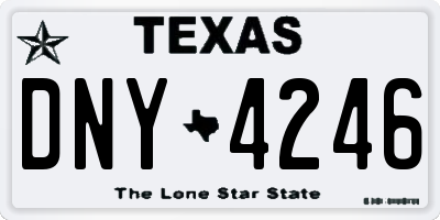 TX license plate DNY4246