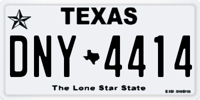 TX license plate DNY4414