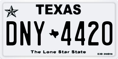 TX license plate DNY4420