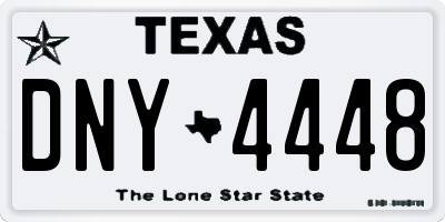 TX license plate DNY4448