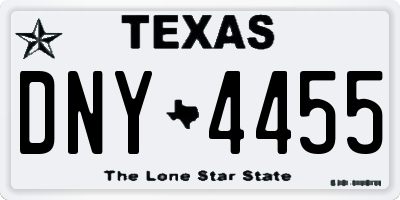 TX license plate DNY4455