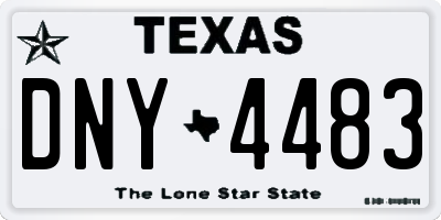 TX license plate DNY4483
