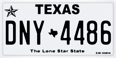 TX license plate DNY4486