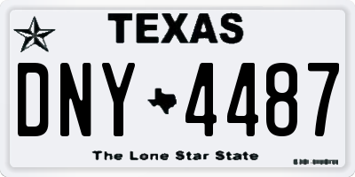 TX license plate DNY4487