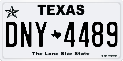 TX license plate DNY4489