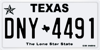 TX license plate DNY4491